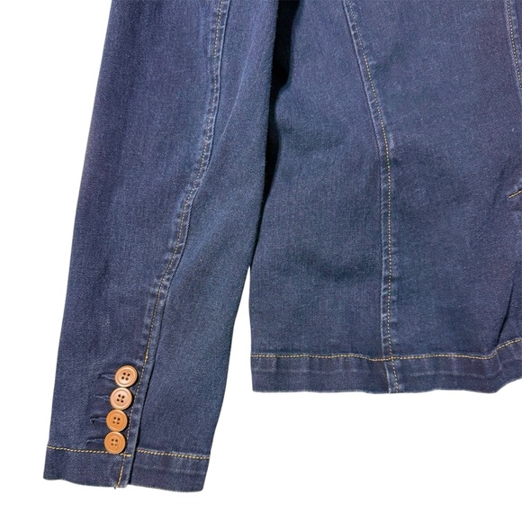 Vintage Ralph Lauren Jeans Co | Denim Blazer Jacket Leather Collar Western Retro - Picture 5 of 8